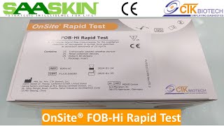 OnSite FOBHi Rapid Test Kit  UNBOXING  CTK Biotech [upl. by Mayhs]