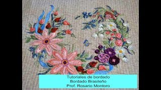 Curso de bordado Brasileño Tutorial 2 [upl. by Heinrike]