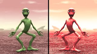 Dame tu cosita VS Funny alien VS Alien dance VS Green alien challenge dametucosita [upl. by Lliw]