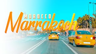 Marrakech 4K  Driving Downtown  Morning Drive  Relaxation  streetma [upl. by Obla]