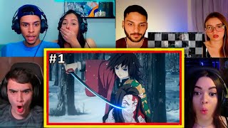 DEMON SLAYER  EPISÓDIO 1 DUBLADO 🇧🇷 MULT REAÇÕES [upl. by Lynus640]