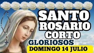 El Santo Rosario corto de hoy domingo 14 de julio 2024 misterios gloriosos a la Virgen María🌹♥️✝️✨🙏 [upl. by Petey]