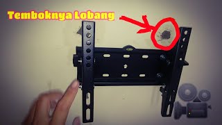 DIY  Cara Pasang Bracket TV Pada Tembok Batako Lobang [upl. by Bledsoe]