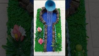 Artificial waterfalls showpiece making at home idea 😍❤️ trending waterfall viralvideo [upl. by Trace]