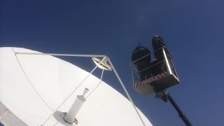 Installation of a refurbished Vertex 9m Earth Station antenna by Skybrokers [upl. by Rhetta]