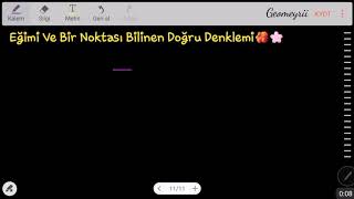 Eğimi Ve Bir Noktası Bilinen Doğru Denklemi [upl. by Eenej]