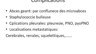 PNEUMOLOGIE staphylococcie pleuro pulmonaire 2015 [upl. by Benyamin]