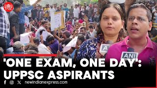 UPPSC  Thousands of UPPSC aspirants demand scrapping of multiday exam schedule for officer posts [upl. by Avelin]