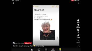 Credits to Trendyxgrandma grandma sings trendy songs grandma [upl. by Acirdna]