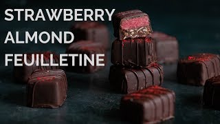 Strawberry Feuilletine Chocolates RawPaleo [upl. by Eynttirb401]