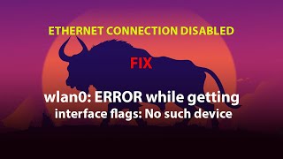 UBUNTU FIX wlan0 ERROR while getting interface flags No such device [upl. by Nuarb520]