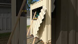 Shipping Container Home Build  Cutting Window In Container containerhomebuild [upl. by Greenburg]