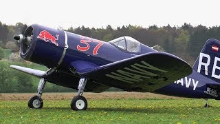 Giant Rc F4U4 Corsair Maiden Flight [upl. by Sergu]