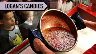 Candy making craft draws crowds at old fashioned shop Logans Candies [upl. by Eylsel]