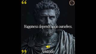 quotHappiness depends upon ourselvesquot Aristotle quotes motivation stoicism dailystoic aurelius [upl. by Pero431]