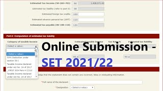 How to Submit SET Form 202122 via RAMIS Online  Taxation of Sri Lanka  SL TAX SOLUTION [upl. by Gavra]