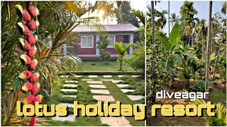 Budget Family Cottages in Diveagar  Lotus holiday resort  Findingindia [upl. by Cire357]