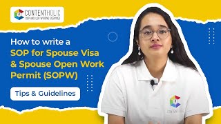 SOP for Spouse Visa amp Spouse Open Work Permit SOWP  How to Write tips amp guidelines [upl. by Norine]