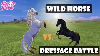 Wild Horse Dressage Battle  Andalusier vs Lipizzaner  Star Stable Online SSO [upl. by Gapin]