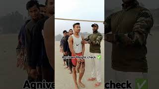 Agniveer height check ✅subscribe army 100k ArmySPF321 trending shorts ssc [upl. by Cchaddie]