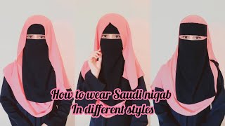 How to wear Saudi Niqab Tutorial in different Style  Saudi Niqab Tutorial zainab [upl. by Avictor769]