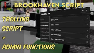 JUNE 2024 Roblox Brookhaven Script Hack  Troll Commands PASTEBIN 2024 Mobile amp PC [upl. by Ninahs784]