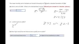 Calculate a Z score and use the z score formula to calculate an outlier [upl. by Eceirahs]