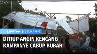 Tenda UMKM Beterbangan Kampanye Cabup Klaten Bubar Tersapu Angin Kencang  Liputan 6 Semarang [upl. by Weeks707]