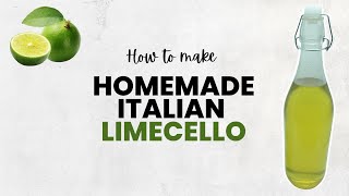 How to Make Italian Limecello Recipe [upl. by Notna156]