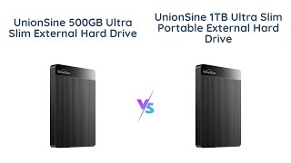 UnionSine 500GB vs 1TB Portable External Hard Drive Comparison [upl. by Yasnyl611]