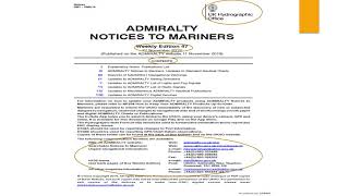 How to use Admiralty Notices to Mariners Part 1  Structure [upl. by Ling]