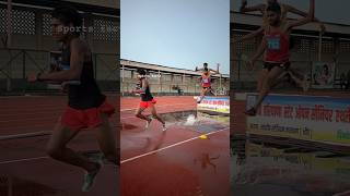 3000m steeplechase man water jump shortvideo athlete runner [upl. by Kauppi362]