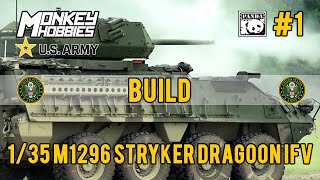 PANDA 135 M1296 STRYKER DRAGOON IFV PART 1 BUILD [upl. by Ahsek603]