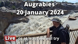 Live from Augrabies falls with the flow at 850 000 liter per second Viewers discuss the falls [upl. by Cahilly]