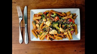 🍝PASTA CON VEGETALES ESTILO ASIÁTICA  Receta Fácil Creativa y Saludable [upl. by Gregory582]