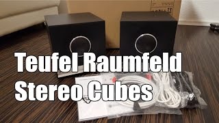 Raumfeld Stereo Cubes von Teufel Unboxing Test Einrichten [upl. by Esilahs]