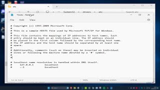 How To Edit Hosts File in Windows 11 [upl. by Navert]