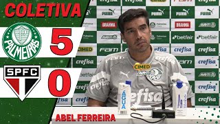 COLETIVA ABEL FERREIRA  AO VIVO  PALMEIRAS 5X0 SÃƒO PAULO  GOLEADA DO VERDÃƒO PIQUEREZ MONSTRO [upl. by Ycniuqed]