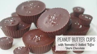 Healthy Valentines Day Recipe Chocolate Banana Peanut Butter Cups [upl. by Anibor891]