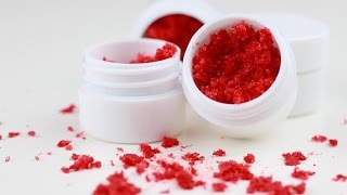 Santa Baby Lip Scrub Lush Dupe Recipe  100 Natural  Castor Sugar Jojoba  Coconut Oil [upl. by Herald]