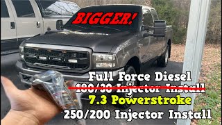 Installing 250200 Full Force Injectors in my 73 Powerstroke  Will it tow 10000 Pounds EGTS [upl. by Hogarth]