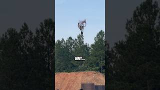 Dirt bike rider does 180° whip 🤯 [upl. by Afihtan]