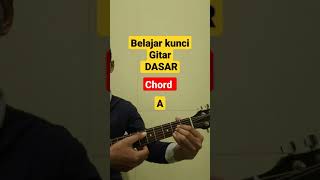 Belajar Kunci Gitar A  Chord A  Tutorial Gitar pemula shorts [upl. by Pearla306]