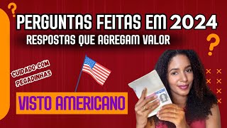 PERGUNTAS QUE SÃO FEITAS NA ENTREVISTA VISTO AMERICANO 2024 vistoamericano2024 entrevistaconsular [upl. by Gurevich]