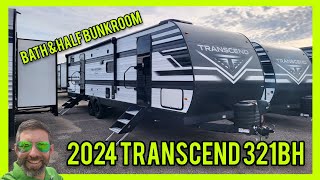 Bath amp half bunkroom 2024 Grand Design Transcend 321BH travel trailer walkthrough [upl. by Blim]