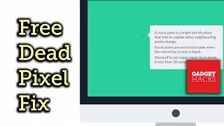 Free 10 Minute Fix for Stuck Pixels on Your Computer Monitor HowTo [upl. by Alidis]