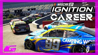 BIG PILEUP IN THE GARAGE AREA ANOTHER BIG MISTAKE  NASCAR 21 Ignition Career Mode Part 6 [upl. by Alverta]