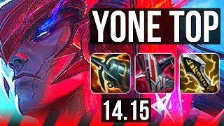 YONE vs IRELIA TOP  812 Legendary Rank 11 Yone  NA Challenger  1415 [upl. by Aerbua725]