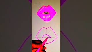 Lips Tutorial for beginners lipsdrawinglipsartliplover lippanartlipartideascat cutecoverart [upl. by Allissa]