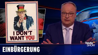 Macht das neue Einwanderungsgesetz den deutschen Pass wertlos  heuteshow vom 02122022 [upl. by Anaejer]